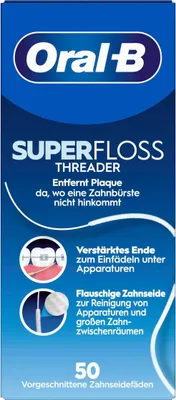 Produktbild von Oral-B Superfloss Zahnseide-Einfädler, 50 Stück