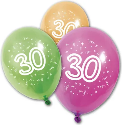 Produktbild von Geburtstags-Luftballons 30 Jahre 8 Stück - Einheitsgröße