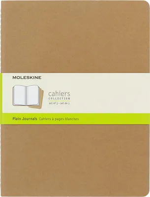Produktbild von Moleskine Cahier Extra Large blanko packpapierbraun. 3er Pack