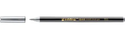 Obrázek produktu pro Edding – štětcová fixa 1340 metalická stříbrná | 10 kusů