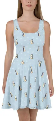 Produktbild von Mr. & Mrs. Panda Shirtkleid Pinguin marschieren XS - Blau - Geschenk, Sommerkleid, Familie, Kurzes Kleid, Stolz, Skaterkleid, Schwester, Luftiges, Bruder, Strandkleid