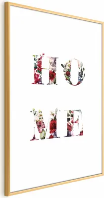 Produktbild von Posterpapier Poster - Home in Flowers 21x30 cm Text m-A-0910-ao-a