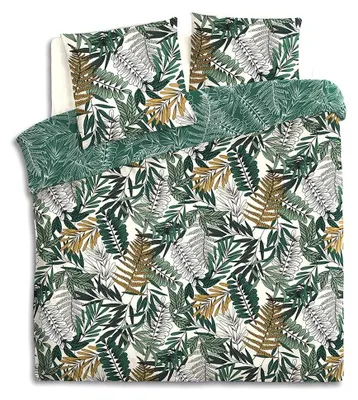 Produktbild von Bettwäsche für Doppelbett, 240 x 220 cm, Bettbezug mit 2 Kopfkissenbezügen, Motiv Tropik  - Atmosphera