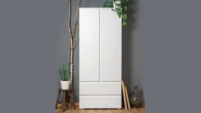 Produktbild von Mehrzweckschrank Blanc 7 griffloser Schrank in Weiß 2-türig 80x191 cm