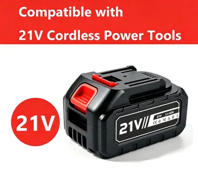 Image de Batterie lithium-ion - 21 V, type 18650, bloc de batteries - 3000 mAh - 1 pièce - Protection 3MOS - Rechargeable - Pour outils électriques sans fil