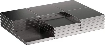 Produktbild von Famanu Magneten extra stark 10 x 10 x 1 mm - Neodymium, rechteckig, 0,65 kg Haltekraft