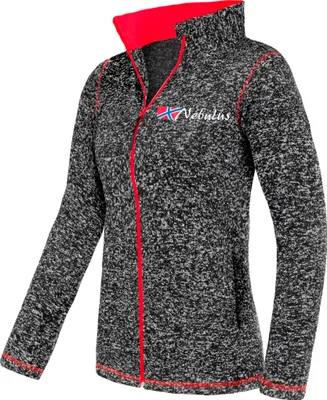 Produktbild von Nebulus Fleecejacke TANNA Damen, warme Fleece Jacke, mit langem Full-Zip Reißverschluss, P5192 - Damen, schwarz-rot, M/38