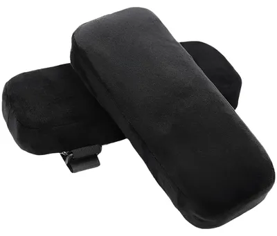 Imagen del producto de 2 reposabrazos de gel viscoelástico para silla de oficina: antideslizantes y cómodos