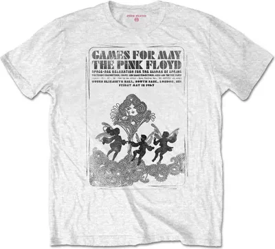 Image de T-shirt noir et blanc à manches courtes, motif Pink Floyd. Taille L