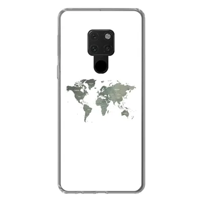 Produktbild von MuchoWow® Handyhülle Schutzhülle Hülle für Huawei P40 Lite Weltkarte - Grün - Weiß Silikon Softcase Handy Hülle - Handy