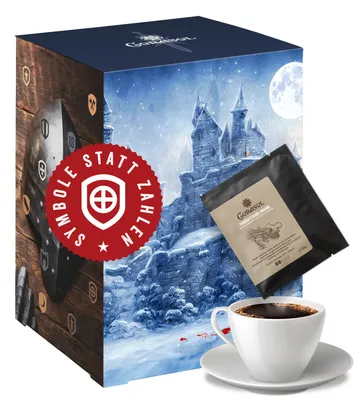Produktbild von Corasol Escape & Kaffee Adventskalender mit Escape-Thriller für Erwachsene: Rot rieselt der Schnee (240 g)