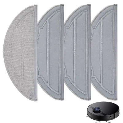 4 Wischmopp-Tücher für Roborock Q10 S5/S5+, Mikrofaser, waschbar
