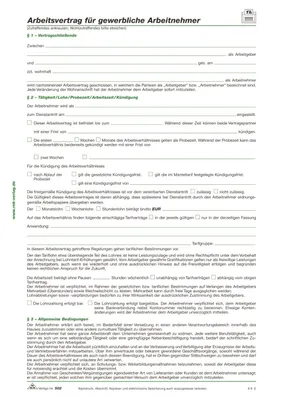 Imagen del producto de 10 contratos de trabajo para empleados comerciales, modelo RNK Verlag 502/10, 2 páginas, formato DIN A4, paquete de 10 unidades