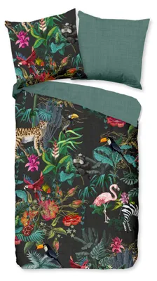 Productafbeelding van Good Morning Dekbedovertrek "jungleprint" - Multi - (135x200 cm) - Katoen