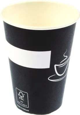Immagine prodotto di kangaro K-157001 kangaro Eco bicchiere di carta, 0,18 l, nero / bianco