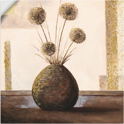 Produktbild von ARTland Wandbild, selbstklebend Goldene Vasen II Größe: 40x40 cm