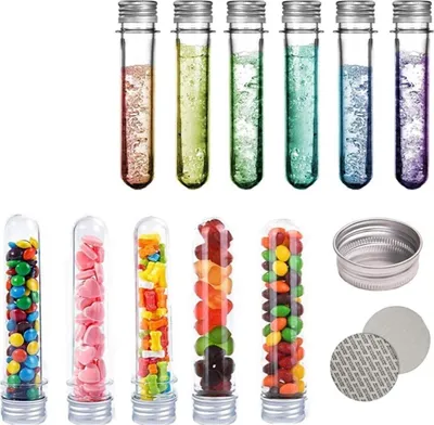 Produktbild von Reagenzglas Kunststoff 15PCS 40ml mit Verschluss Transparent