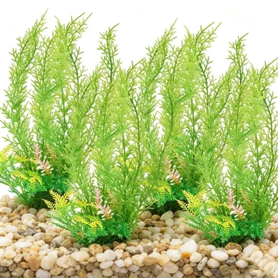Obrázok produktu pre Sada štyroch umelých akvariálnych rastlín, každá s výškou 32 cm