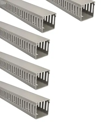 Productafbeelding van Kabelgoot bureau - 40 cm - PVC - Grijs - Set van 5