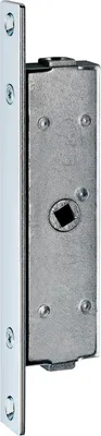 Produktbild von Einbauriegel mit Stulp 196 x 24 x 3 mm, Innengewinde M 10, DM 23, verzinkt