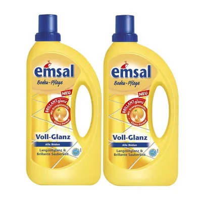 Produktbild von 2x emsal Boden-Pflege Voll-Glanz 1 Liter, Langzeitglanz & Brillante Sauberkeit