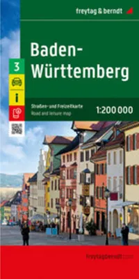 Obrázek produktu pro Bádensko-Württembersko, silniční a rekreační mapa 1:200 000, freytag & berndt