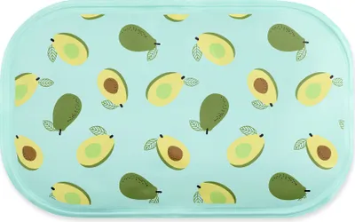 Produktbild von Navaris Gel-Kompresse kalt warm XXL - Avocado Design - Thermopad groß wiederverwendbar - Kühlpad für Rücken Schulter Nieren Bauch - Kühlkissen