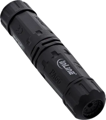 Immagine prodotto di InLine® Accoppiatore cavo di alimentazione, IP68, 3 poli, 2 vie, M20, nero