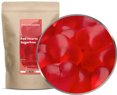 Produktbild von CrackersCompany Zuckerfreie-Herzen (Red Hearts Sugarfree), ZIP-Beutel 1 kg