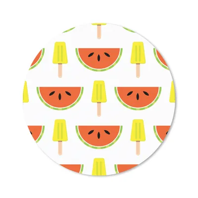 Produktbild von MuchoWow® Mauspad Mousepad Eiscreme - Wassermelone - Muster - Sommer 30x30 cm - Mousepads - Maus Mat - Pad - Mausunterlage - Tischunterlage - Schreibtischmatten