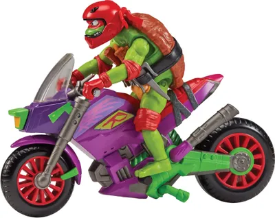 Produktbild von Playmates Vehicle With Fig - Purple Dragon Cycle W/Raph