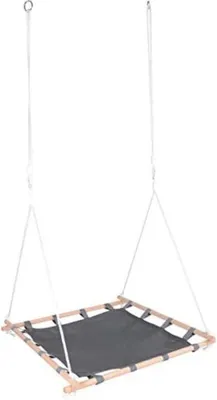 Produktbild von Silecomplaza Indoor-Nestschaukel mit Holzrahmen, belastbar bis 100kg, zusammenklappbar, für Kinder ab 3 Jahren, 11907