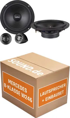 Produktbild von Lautsprecher Boxen Einbaupaket vorne Axton ATC165S passend für Mercedes B-Klasse W 242 / W 246 | 2x Tief-Mitteltöner 2x Hochtöner 2x Frequenzweiche