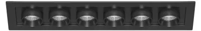 Immagine prodotto di Mini Oxo Rect 6 Luci Faretto LED da Incasso 36W 42º CCT Switch 2700K/3200K/4000K Nero Opaco orientabile - Beneito & Faure