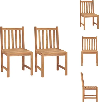 Produktbild von vidaXL Gartenstühle 2 Stk. Massivholz Teak -  Gartenstühle