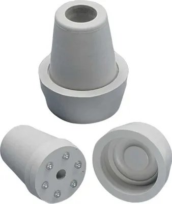 Produktbild von Krückenkapsel mit Spikes, grau>>>>18 mm