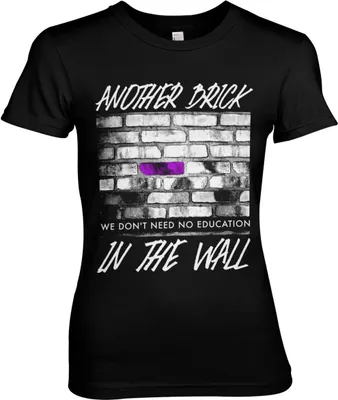 Produktbild von Another Brick In The Wall Girly Tee - Medium - Black
