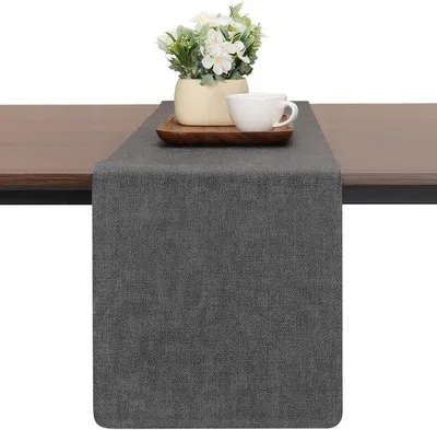 Produktbild von Hitzebeständiger Tischläufer, grau, 30x240cm, waschbar, antirutsch