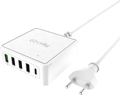 Immagine prodotto di Celly PSUSBC60WWH Caricabatterie per dispositivi mobili Universale Bianco AC Ricarica rapida Interno