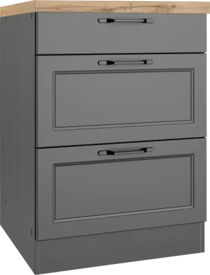 Produktbild von Held Möbel Auszugunterschrank Lübeck BxTxH 60 x 60 x 86 cm grau matt zerlegt 451.2.6331