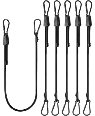 Image de 4 élastiques de tension avec mousqueton, 100 cm, noirs, largeur 22 mm