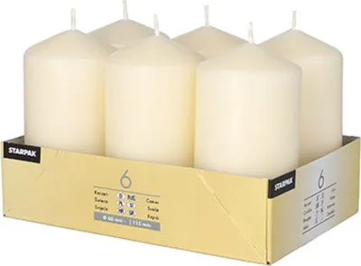 Produktbild von STARPAK Stumpenkerze Durchmesser: 60 mm creme 6 Stück