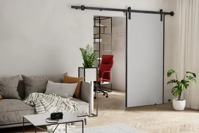 Produktbild von KIER FURNITURE AURA – Schiebetür Komplettset – 66x205x1,6 cm - Weiß