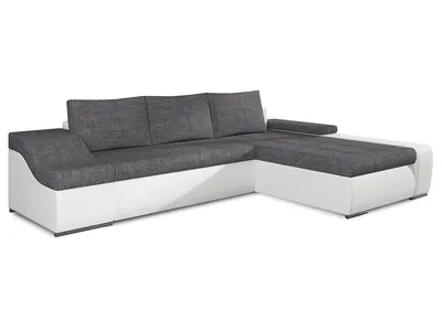 Produktbild von NABBI Ecksofa mit Zersetzung u Lagerraum Oristano P - hellgrau / weiß
