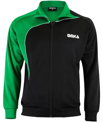 Produktbild von OMKA Trainingsanzug Sportanzug Jogginganzug Freizeitanzug, Größe:L, Farbe:Grün/Schwarz