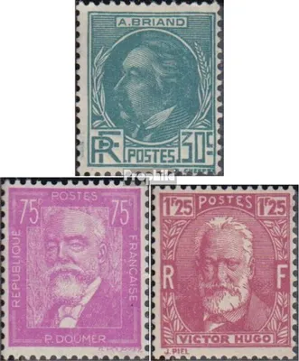 Produktbild von Briefmarken Frankreich 1933 Mi 287-289 (kompl.Ausg.) postfrisch Persönlichkeiten