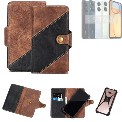 Produktbild von K-S-Trade Handyhülle Schutzhülle Bookstyle Case kompatibel mit Xiaomi Redmi 13C Klapphülle Cover Hülle Schutztasche 1x