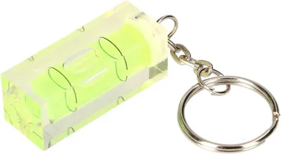 Produktbild von Wasserwaage Schlüsselanhänger, 4 cm, gelb, für kleine Messarbeiten