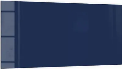 Produktbild von DEQORI Küchenrückwand Glas 100x50 cm 'Dunkelblau' Spritzschutz Bad Rückwand Küche