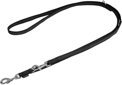 Produktbild von Mystique® Gummierte Umhängeleine Leine 20mm Standard Karabiner schwarz 2,5m